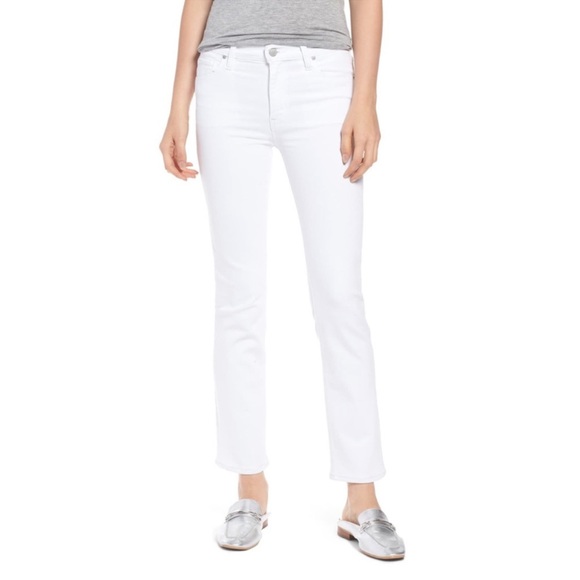Hudson Jeans Denim - HUDSON White Nico Midrise Cigarette Jeans